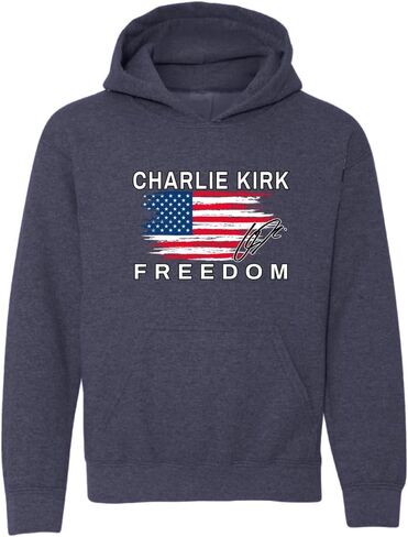 Shark & Hammer Freedom Shirt – Red White and Blue USA Flag Tee, Patriotism American Pride Youth Hooded Sweatshirt in Saudi Arabia