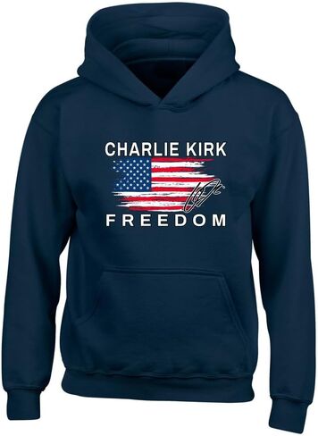 Shark & Hammer Freedom Shirt – Red White and Blue USA Flag Tee, Patriotism American Pride Youth Hooded Sweatshirt in Saudi Arabia