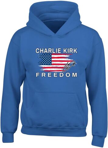 Shark & Hammer Freedom Shirt – Red White and Blue USA Flag Tee, Patriotism American Pride Youth Hooded Sweatshirt in Saudi Arabia