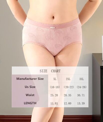 8 Pack Women Plus Size Mid Rise Underwear Soft Stretch Briefs Full Coverage Panties Multi Piece Set for Daily Wear in Saudi Arabia