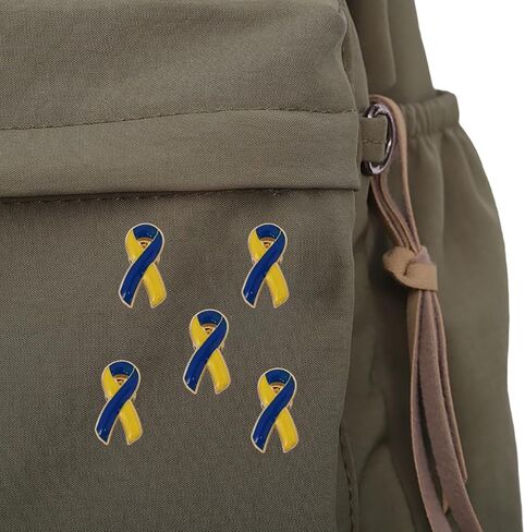 8 قطع أوكرانيا الأزرق والأصفر العلم الوطني اللون المعادن التلبيب المينا الشريط دبوس دبابيس مع مشبك فراشة، طلاء البلاستيك الساطع in Kuwait