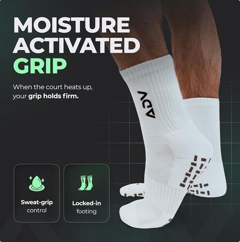 ADV Pro Tennis & Pickleball Socks – Cushioned Performance Training Socks w/Microfiber Grip, Compression Arch for Men & Women in Saudi Arabia