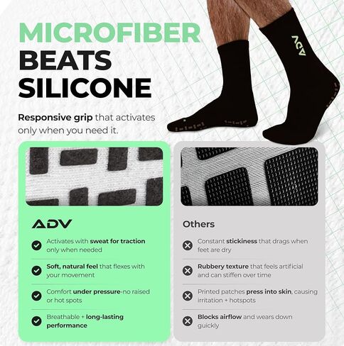 ADV Pro Tennis & Pickleball Socks – Cushioned Performance Training Socks w/Microfiber Grip, Compression Arch for Men & Women in Saudi Arabia