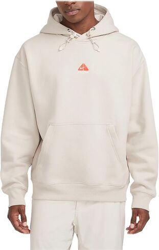 بلوفر صوف بغطاء رأس ACG Therma-FIT من Nike (DH3087-104، بني أوريوود فاتح/قرمزي مفرط/بني أوريوود فاتح) in Saudi Arabia