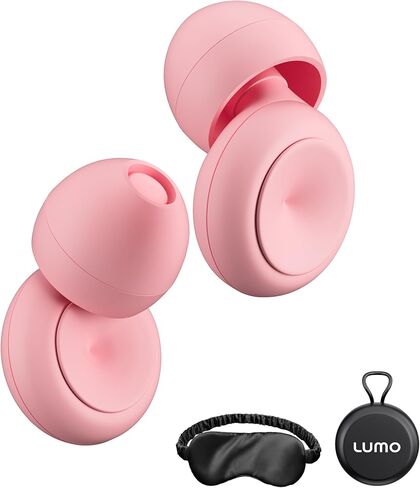 Lumo Ear Plugs for Sleeping - 28dB (SNR) Reusable Silicone Ear Plugs for Noise Reduction with Silk Sleep Mask | Work & Concert Hearing Protection | Customizable & Comfortable Noise Reducing Earplugs in Kuwait