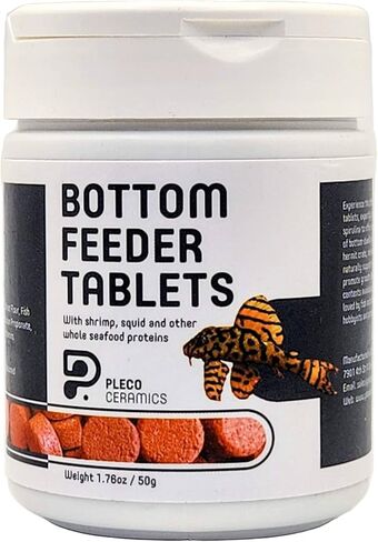 Plecoceramics Algae Wafers Universal Fish Food for Most Aquarium Fish - Turtle Food - Goldfish Food - Catfish Food - Algae Spirulina Wafers for Bottom Feeders - Protein Wafers (50 gr, with Spirulina) in Saudi Arabia