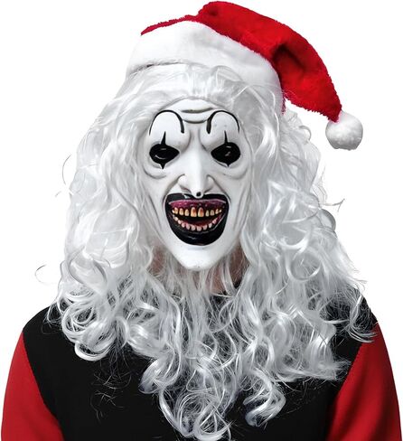 قناع الهالوين آرت المهرج قناع الرعب القاتل من السيليكون الأبيض لكامل الوجه قناع الجوكر in Kuwait