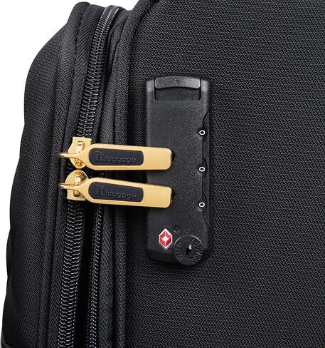It Luggage Glimmering 28" Softside Checked 8 عجلات دوارة قابلة للتوسيع، أسود in Kuwait