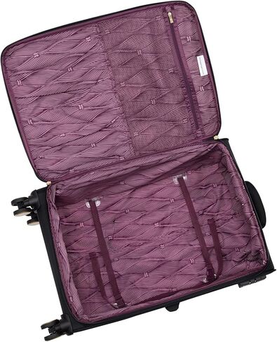 It Luggage Glimmering 28" Softside Checked 8 عجلات دوارة قابلة للتوسيع، أسود in Kuwait