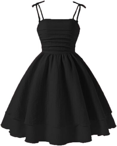 EIAY Shop فساتين صيفية للفتيات بحزام متدرج ومكشكش وظهر مكشوف فستان صيفي للشاطئ غير رسمي لعمر 8-14 سنة in Kuwait