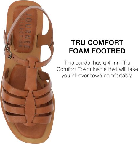 Journee Women's Comfort Foam Benicia Flat Sandals in Saudi Arabia