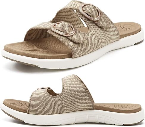 COFACE Womens Sandals Comfortable Orthopedic Orthotic Recovery Ladies Plantar Fasciitis Walking Cushioned Cloud Slip On Slides for Woman in Kuwait