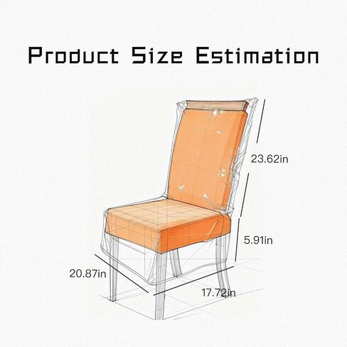 Waterproof Plastic Chair Covers,Dining Room Chair Seat Covers, Spill-Proof Protectors for Kitchen Dining Chairs,W/21 x D/18(Fits 16-23") in Kuwait