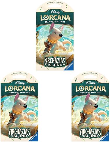 Ravensburger Disney Lorcana TCG: Archazia's Island Single Booster Pack (12 Cards) | Collectible Trading Cards | Ideal for Disney Fans & TCG Players | Suitable for Ages 8+ in Saudi Arabia