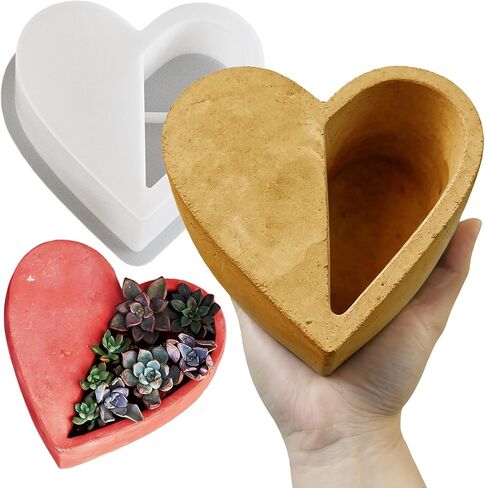 Wehous Silicone Planter Mold Set Diamond Shape Bowl Container Silicone Molds for Concrete Resin Casting Candle Holder Storage Box Jar Resin Cement Mold DIY Flower Pot Vase Art Craft Home Garden Decor in Kuwait