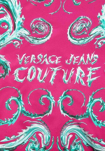 VERSACE JEANS COUTURE Fuchsia Scarf for Women with Chromo Couture Print and Logo, multicoloured in Saudi Arabia