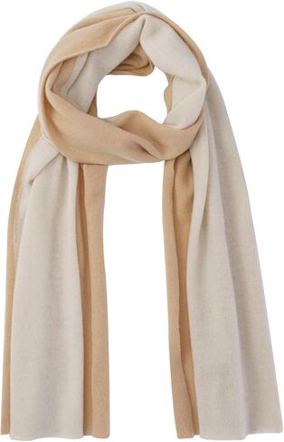 MELUSA 100% Cashmere 2 Tone Scarf, Lightweight Cozy Gift Everyday Scarf in Saudi Arabia