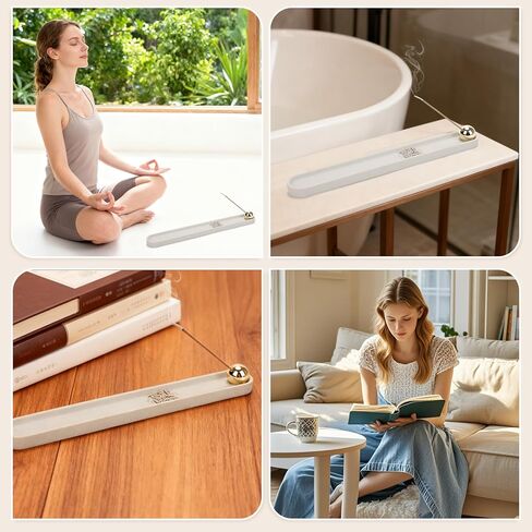 Incense Holder, 9.13" Resin Incense Holder for Sticks,Non-Slip Base, Handmade Incense Burner for Meditation Yoga SPA,Home Office Table Decor in Saudi Arabia