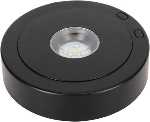 قاعدة عرض دوارة LED، دوران 360 درجة، ضوء LED، بطاريات USB أو AAA، للكريستال والزجاج وعرض المجوهرات in Saudi Arabia