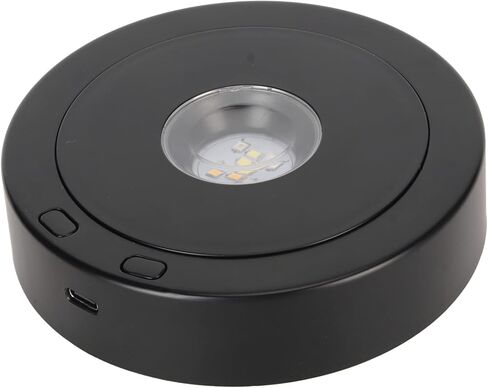 قاعدة عرض دوارة LED، دوران 360 درجة، ضوء LED، بطاريات USB أو AAA، للكريستال والزجاج وعرض المجوهرات in Saudi Arabia