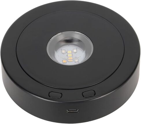 قاعدة عرض دوارة LED، دوران 360 درجة، ضوء LED، بطاريات USB أو AAA، للكريستال والزجاج وعرض المجوهرات in Saudi Arabia