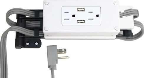 Compact in-Drawer Outlet (2) USB- C Ports (2) 15 Amp Charging Drawer Power Strip Plugs with Cord MGT. Arm in Saudi Arabia
