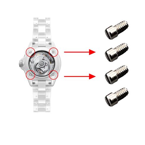 Watch Back Cover Screws Replacement for Chanel Ceramic J12 H2570/2422 Repair Parts Accessory.（4pcs） in Saudi Arabia
