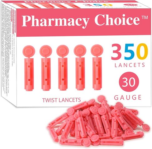 Lancets Blood ، Twist Top Lancets لأجهزة Lancing ، 100count ， مراكز السكري المقياس 30 للاختبار لجلوكوز الدم ، الوردي in Kuwait