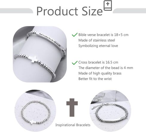 الأساور الدينية المسيحية للنساء يسوع ملهمة الإيمان سوار مطرز تمتد اليدوية الكرة أساور الكتاب المقدس الآية سوار الدينية المسيحية هدية in Kuwait