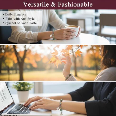 Handmade Feng Shui Jade Gourd Bracelet for Women, Natural Stone Beaded Stretch Jewelry, Chinese Good Luck Charm for Wealth & Protection in Kuwait