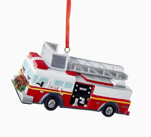 Kurt Adler Fire Truck with Wreath Ornament in Saudi Arabia