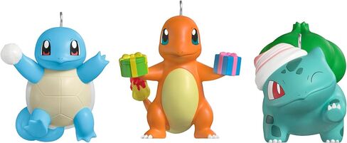 Hallmark Keepsake Mini Christmas Ornaments 2025, Pokémon Squirtle, Charmander, Bulbasaur, Set of 3, Gifts for Gamers in Saudi Arabia