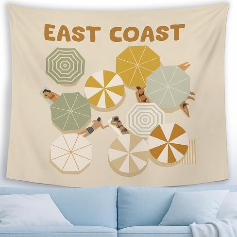 MNASAIOO Pink Beach Coastal Wall Tapestry Hanging for Beachy House, Surf Ocean Sea Tapestries, Preppy Summer Girly Room Wall Decor Banner for Cowgirl Living Room Bedroom Dorm 50x60in in Saudi Arabia