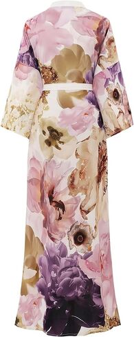 PRODESIGN Kimono Robes for Women - Long Chiffon Sleepwear Silky Floral Kimono Cover-Up Nightgown Bathrobe Loungewear Blouse in Saudi Arabia