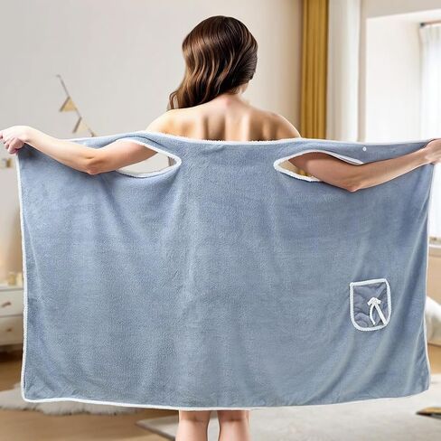 Lightweight Short Robes for Women Soft Body Bath Shower Wrap Robes Fast-Drying With Pockets for Spa Gym Pool Travel in Saudi Arabia