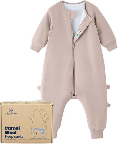 kaiya baby Unisex Toddler Sleep Sack with Feet, 2.5 Tog Baby Winter Sleep Sack Long Sleeve Gifts for Boys & Girls in Saudi Arabia