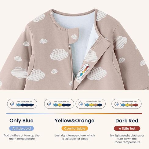 kaiya baby Unisex Toddler Sleep Sack with Feet, 2.5 Tog Baby Winter Sleep Sack Long Sleeve Gifts for Boys & Girls in Saudi Arabia