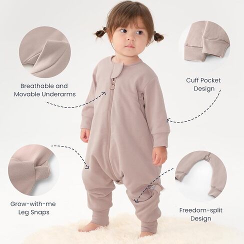 kaiya baby Unisex Toddler Sleep Sack with Feet, 2.5 Tog Baby Winter Sleep Sack Long Sleeve Gifts for Boys & Girls in Saudi Arabia