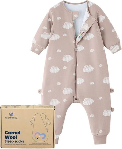 kaiya baby Unisex Toddler Sleep Sack with Feet, 2.5 Tog Baby Winter Sleep Sack Long Sleeve Gifts for Boys & Girls in Saudi Arabia