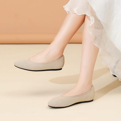 Ballet Flats Shoes for Women, Foldable Knit Women's Flats, Comfortable Shoes for Women Dressy Casual Work Office in Saudi Arabia