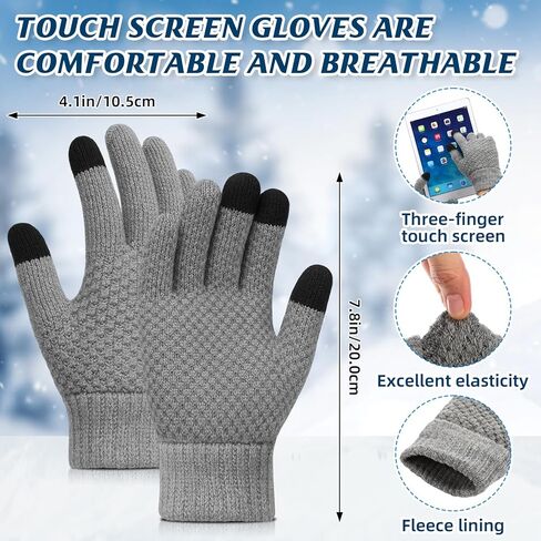 84 Pack Winter Knit Beanie Hat Plaid Scarf Gloves Bulk Touch Screen Gloves for Women Men Christmas Homeless Gift in Saudi Arabia