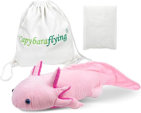 Microwavable Axolotl Stuffed Animal, 30'' Axolotl Plush Toys, Heatable and Coolable Pad, Microwaveable Plush Pillow Gift for All Ages,Blue… in Saudi Arabia