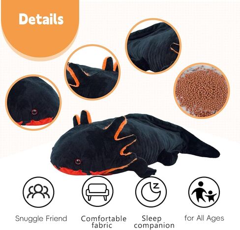Microwavable Axolotl Stuffed Animal, 30'' Axolotl Plush Toys, Heatable and Coolable Pad, Microwaveable Plush Pillow Gift for All Ages,Blue… in Saudi Arabia