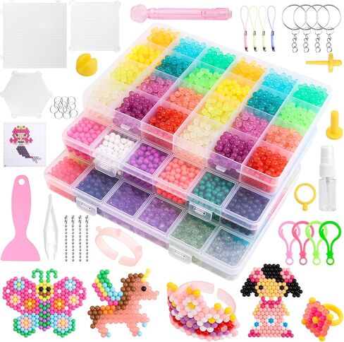 Non-Iron Fuse Beads Kit 4400 Pcs Beads in 32 Colors Unlimited Creativity Starter Kit, for Craft for Girls and Boys ﻿ in Kuwait