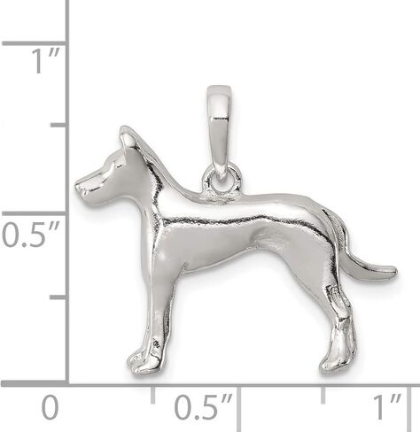 Sterling Silver Great Dane Pendant 19 mm x 16 mm in Saudi Arabia