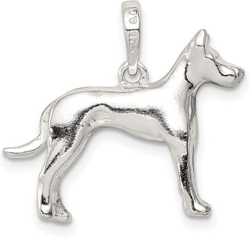 Sterling Silver Great Dane Pendant 19 mm x 16 mm in Saudi Arabia