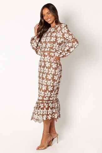 Petal & Pup Womens Pierre Long Sleeve Lace Maxi Dress in Saudi Arabia