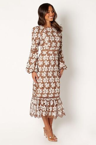 Petal & Pup Womens Pierre Long Sleeve Lace Maxi Dress in Saudi Arabia