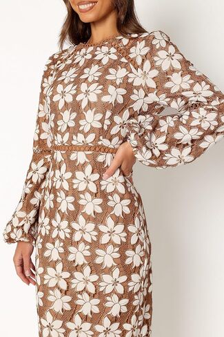 Petal & Pup Womens Pierre Long Sleeve Lace Maxi Dress in Saudi Arabia