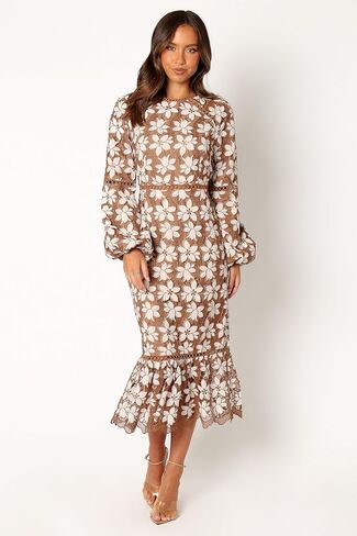Petal & Pup Womens Pierre Long Sleeve Lace Maxi Dress in Saudi Arabia
